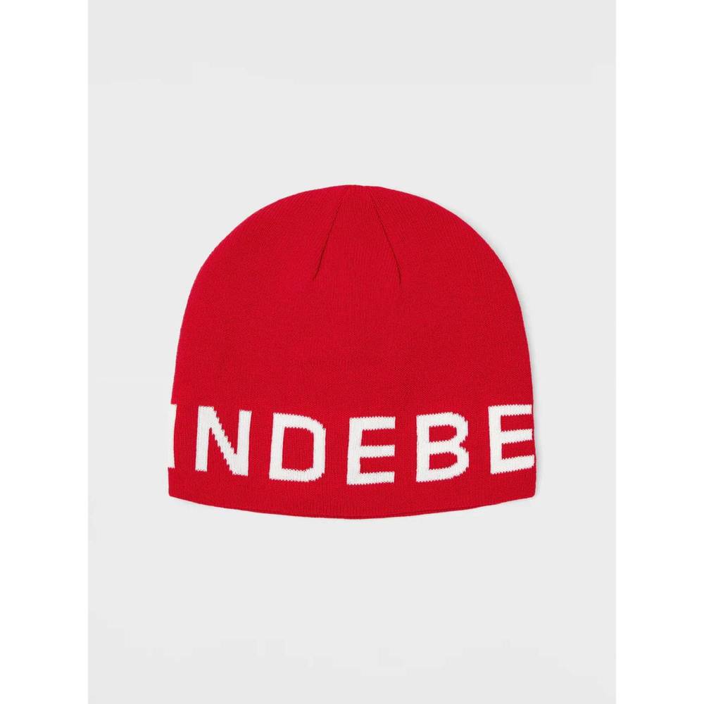 NEW J.LINDEBERG original ski beanie in racing red